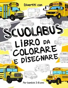 scuolabus da colorare e disegnare per bambini